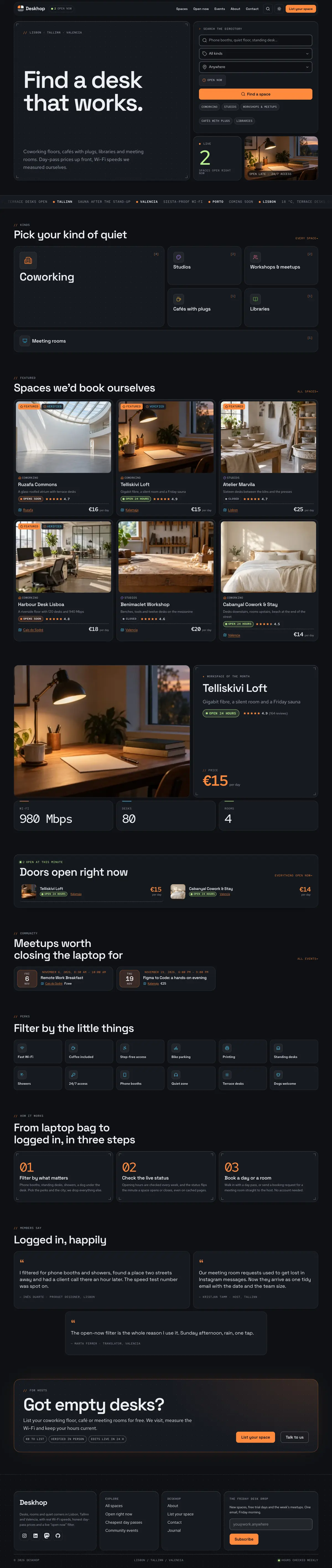 Deskhop, Home