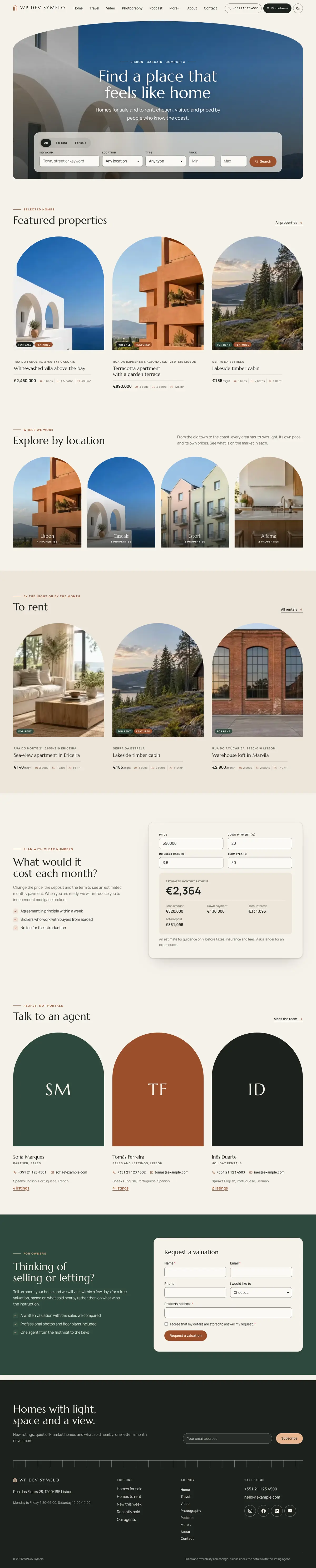 Loggia, Home