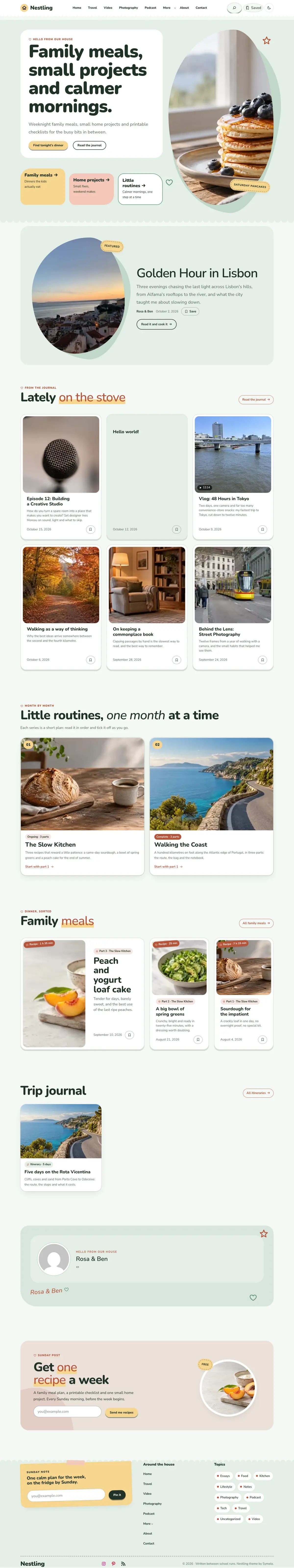 Nestling, Home