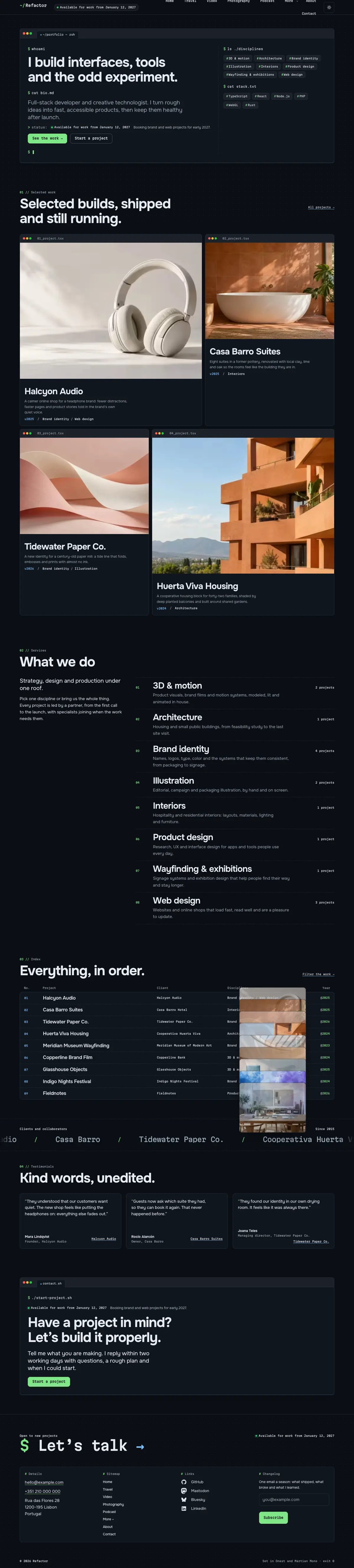 Refactor, Home