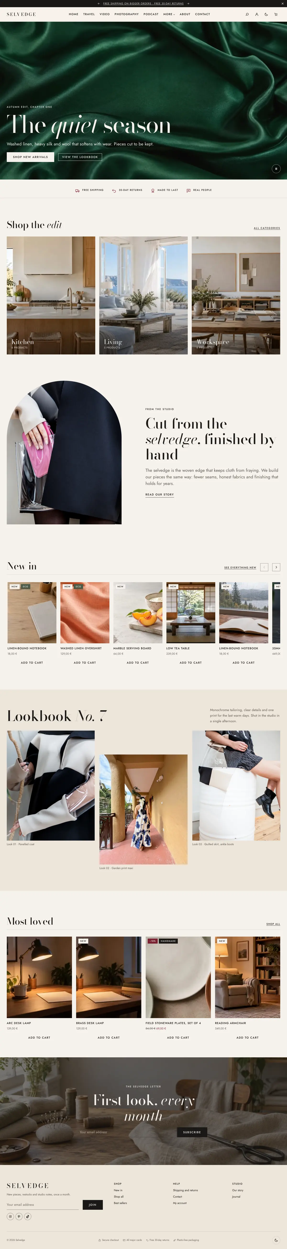 Selvedge, Home